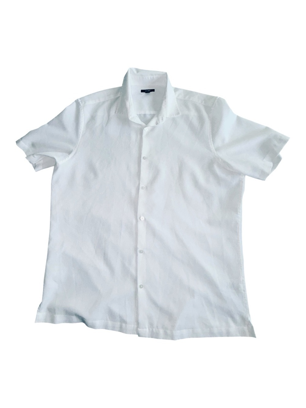 Alfani White Short-Sleeve Button-Down Casual Shirt - size XLarge